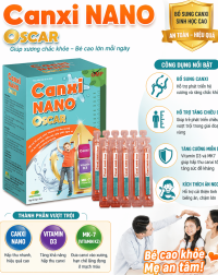 Canxi Nano Oscar Cho Bé Bổ Sung Canxi Nano Hỗ Trợ Tăng Chiều Cao Hiệu Quả Hộp 20 ống