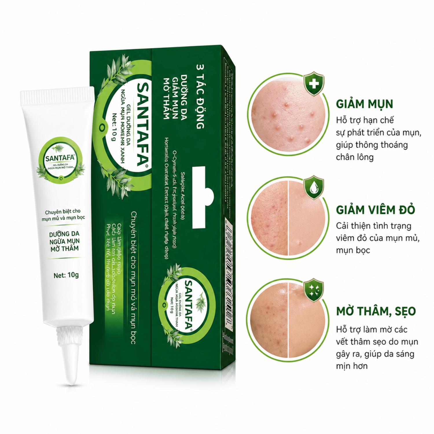 ACNEVIR SANTAFA – Kem Chấm Mụn Viêm, Mụn Bọc, Mụn Mủ Hiệu Quả Tuyp 10g - Ảnh 7