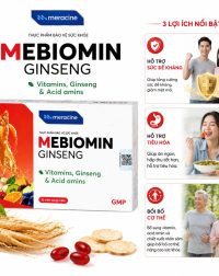 Mebiomin Ginseng – Bổ Sung Nhân Sâm, Vitamin & Acid Amin Giúp Bồi Bổ Cơ Thể, Tăng Cường Sức Đề Kháng Hộp 30 viên