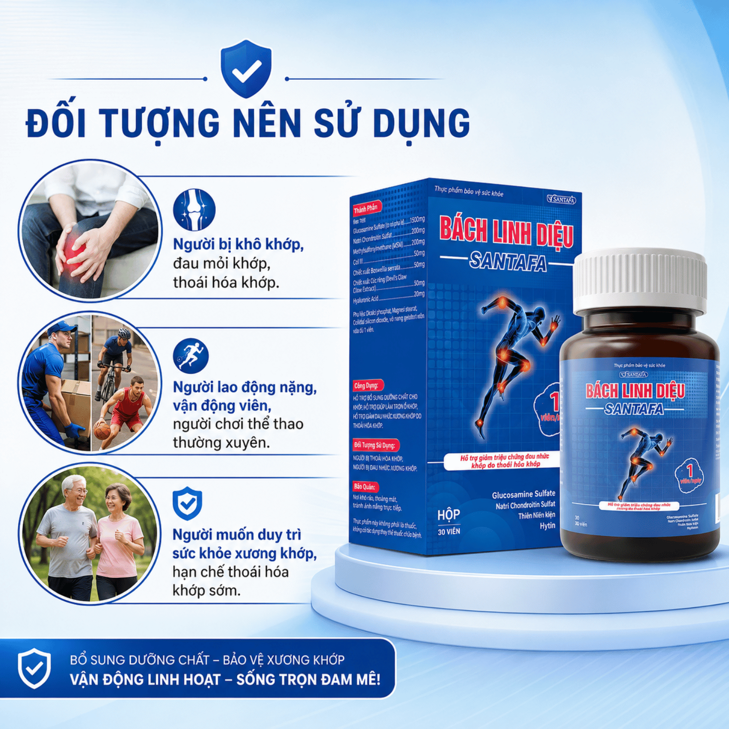 Viên Bổ Khớp Bách Linh Diệu Chính Hãng, Hỗ Trợ Giảm Đau Khớp, Hỗ Trợ Thoái Hóa Khớp Hiệu Quả - Ảnh 3
